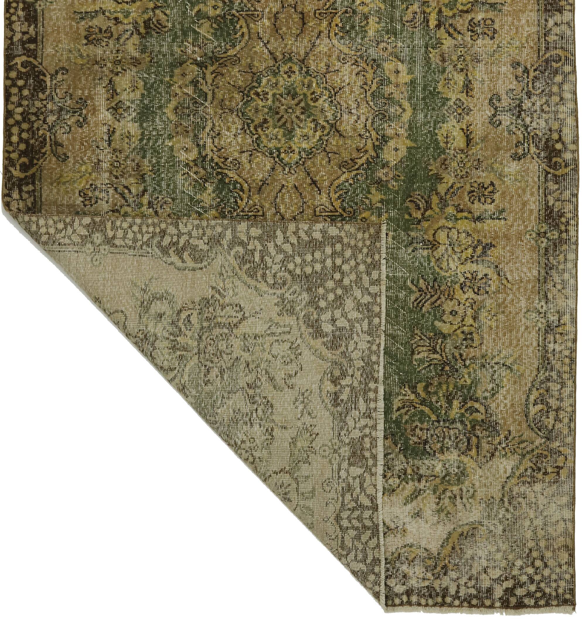 One-of-a-kind turkish handwoven vintage rug - rustic vintage charm 265x 161 cm