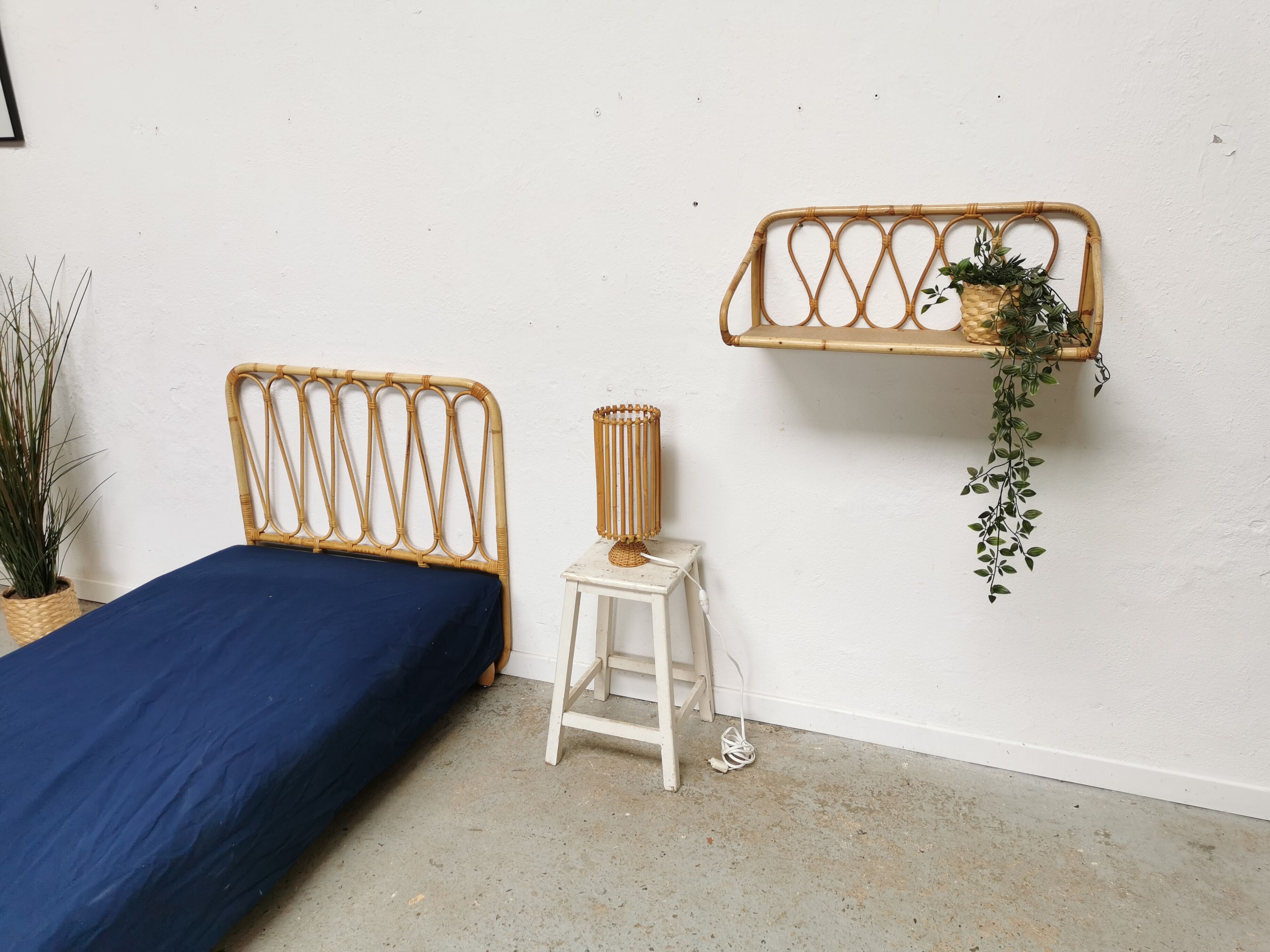 Vintage rattan lamp