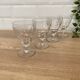 Set of 4 wine glasses on short stem