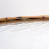 Table d'appoint milieu du siècle en bambou, métal et verre - Pays-Bas années 1960