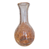 2 carafes en verre craquelé