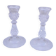 Pair of crystal candlesticks