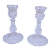 Pair of crystal candlesticks