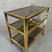 Desserte de bar vintage des années 80 – Hollywood Regency