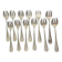 12 silver-plated oyster forks model Filet / Chinon