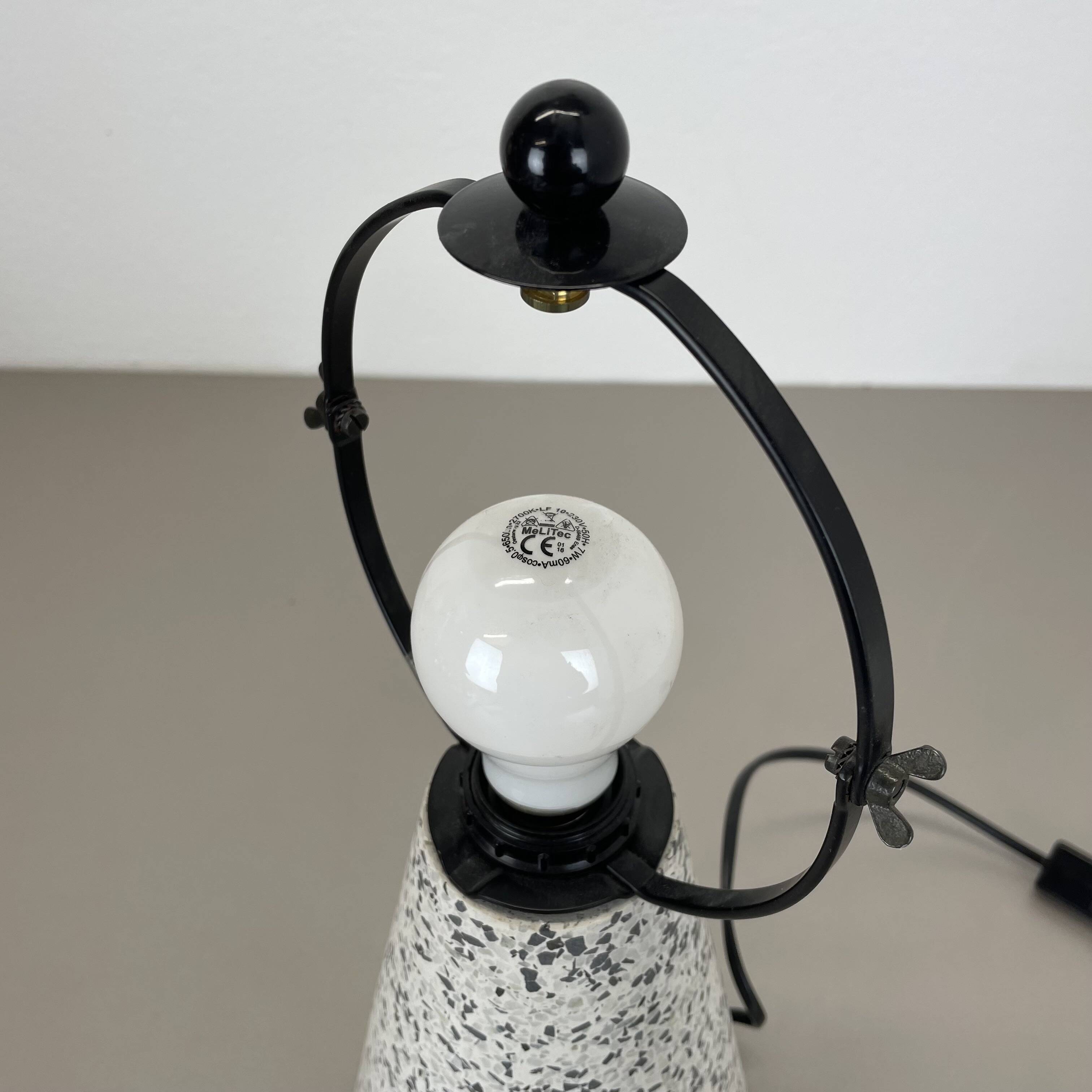 Rare Postmodern Terrazzo Table Lamp 'EON' in Memphis Style by IKEA, Sweden 1990s
