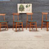 Set of 4 Chairs Drevotex Emerald Green
