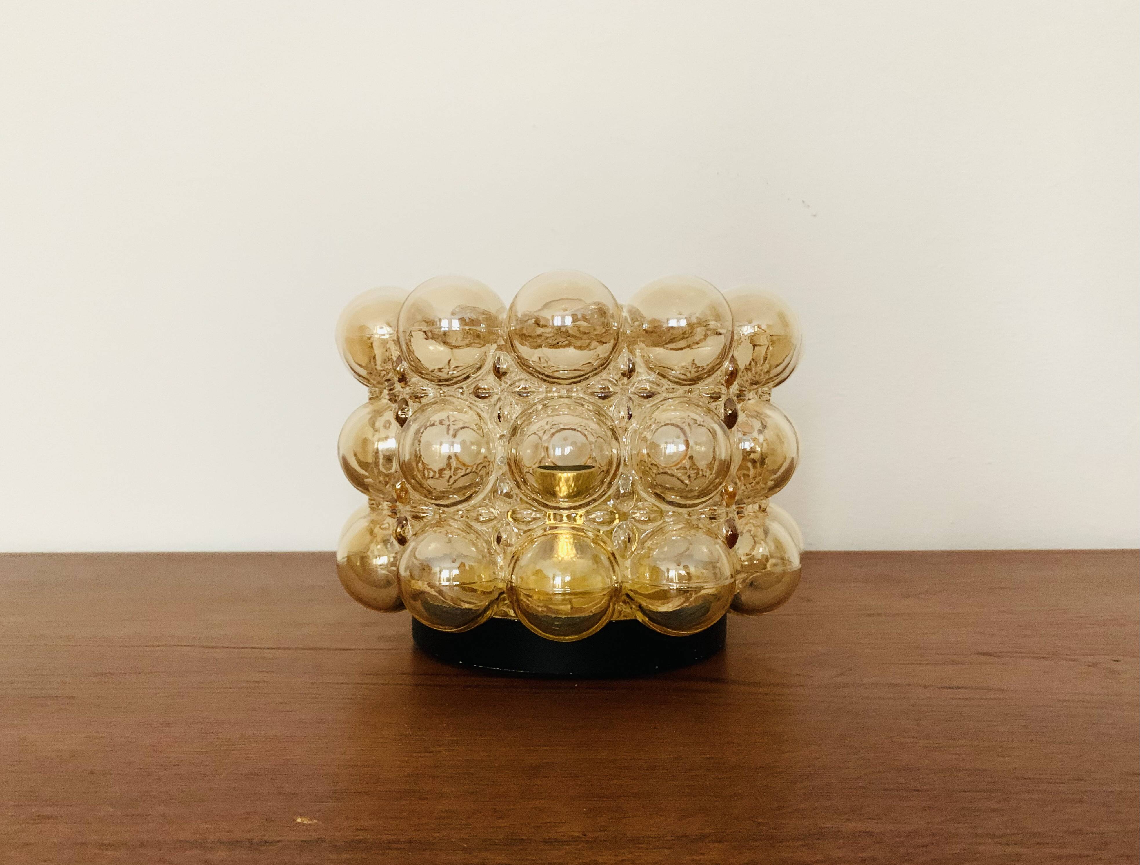 Large Bubble Glass Wall Lamp or Flush Light by Helena Tynell for Glashütt