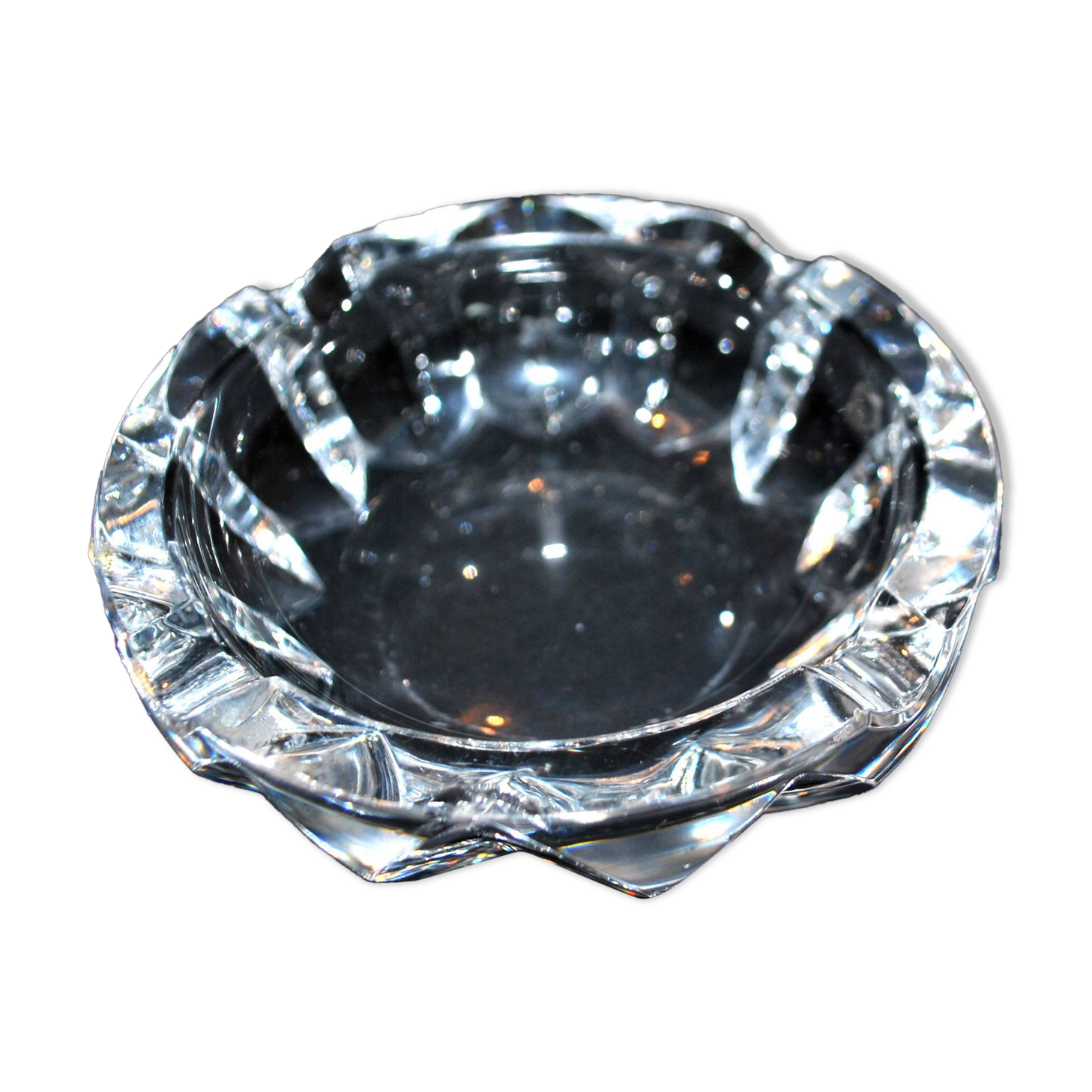 Saint-Louis crystal ashtray 10x4cm
