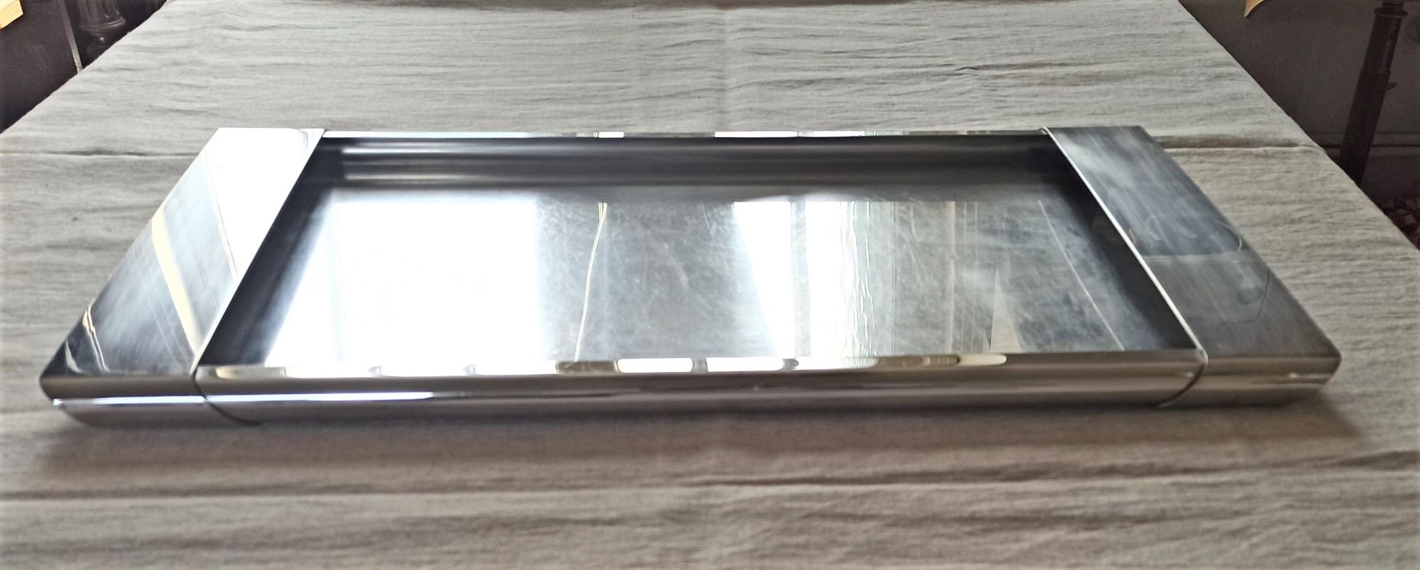Plateau inox années 70 Silvio Coppola Alessi