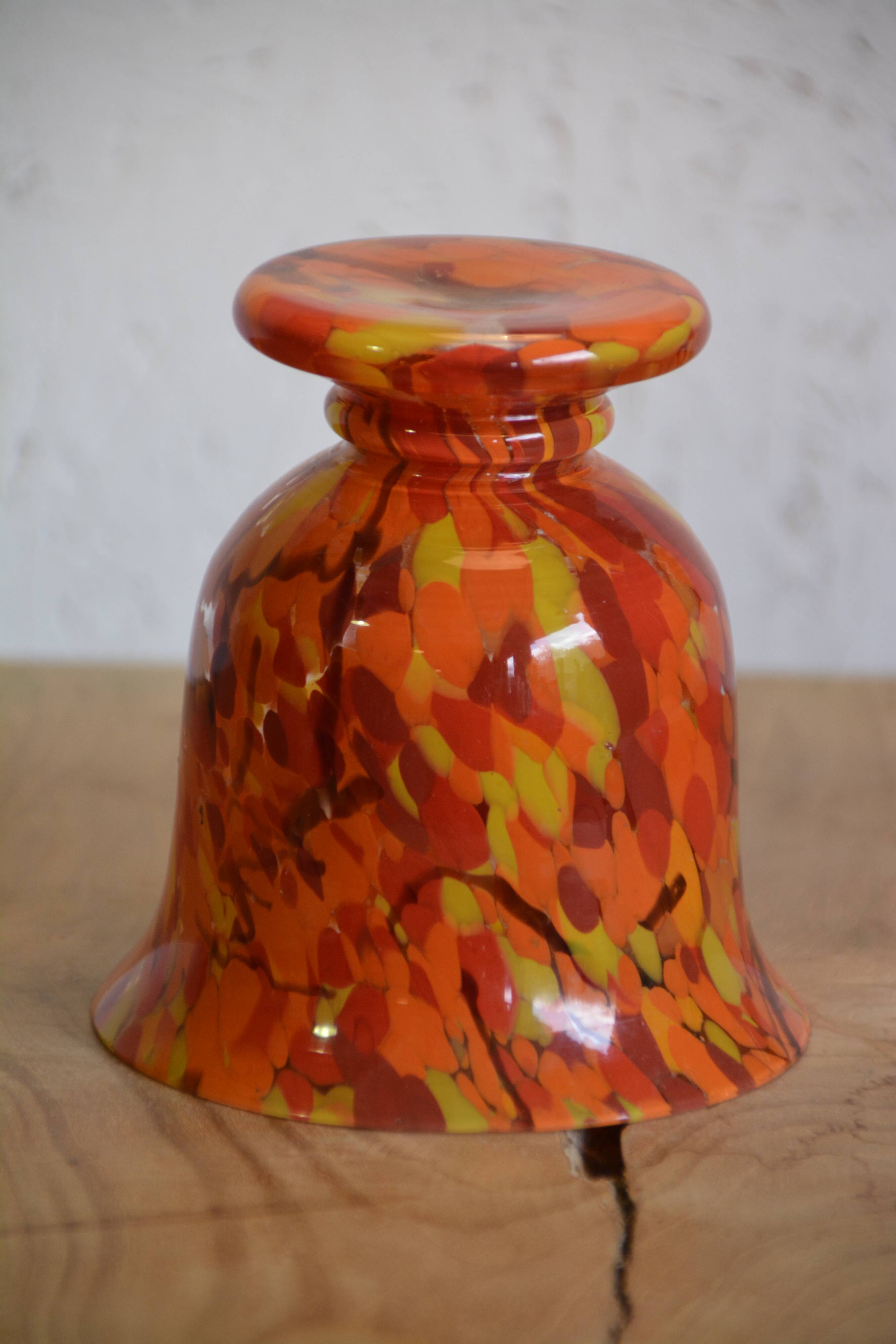 Speckled orange vase