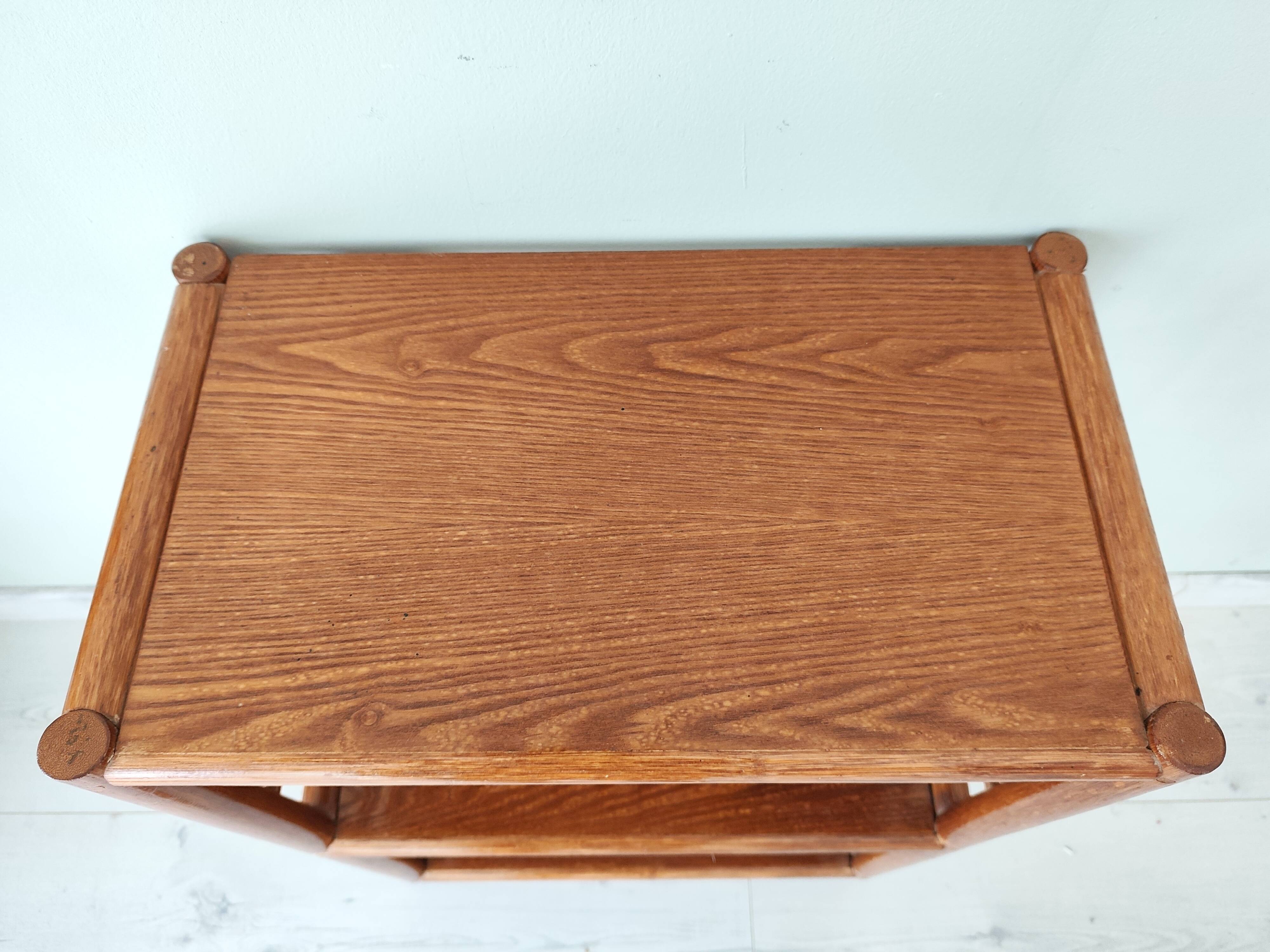 Rattan and wood shelf furniture