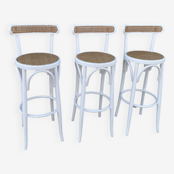 High stools in canework and bentwood 1970-1980