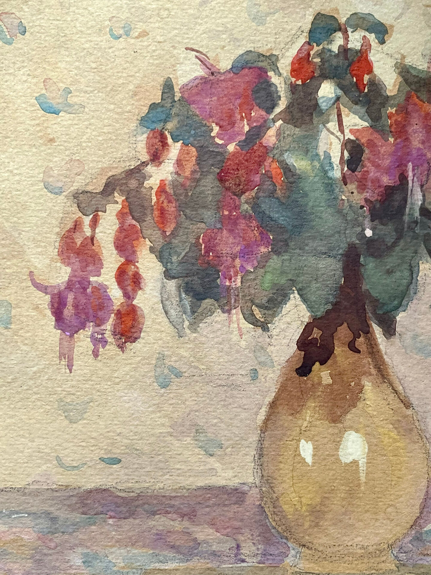 Ancient flower painting