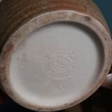 Cider or orangeade service Digoin, jug and stoneware glasses.