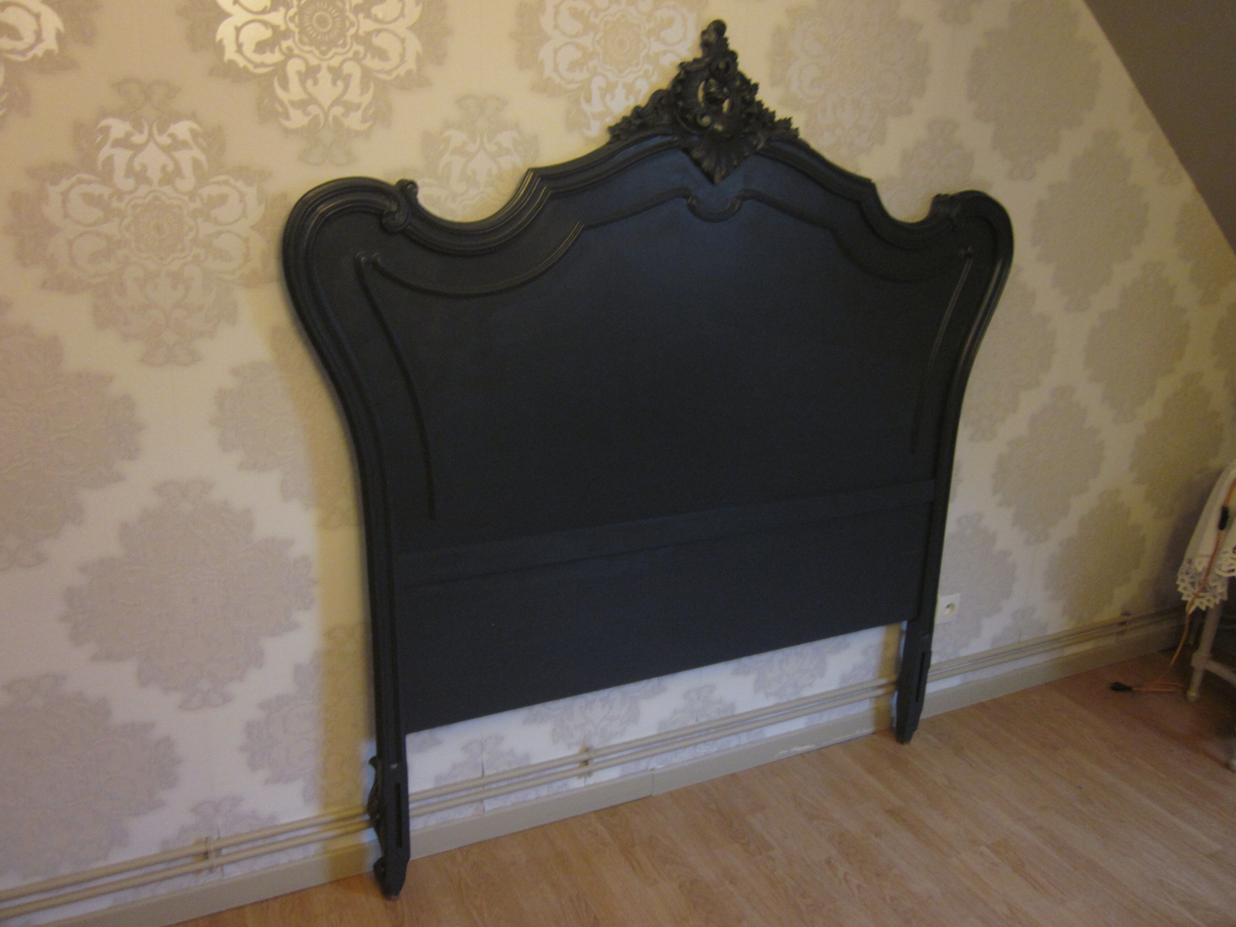 bed head louis xv grey anthracite