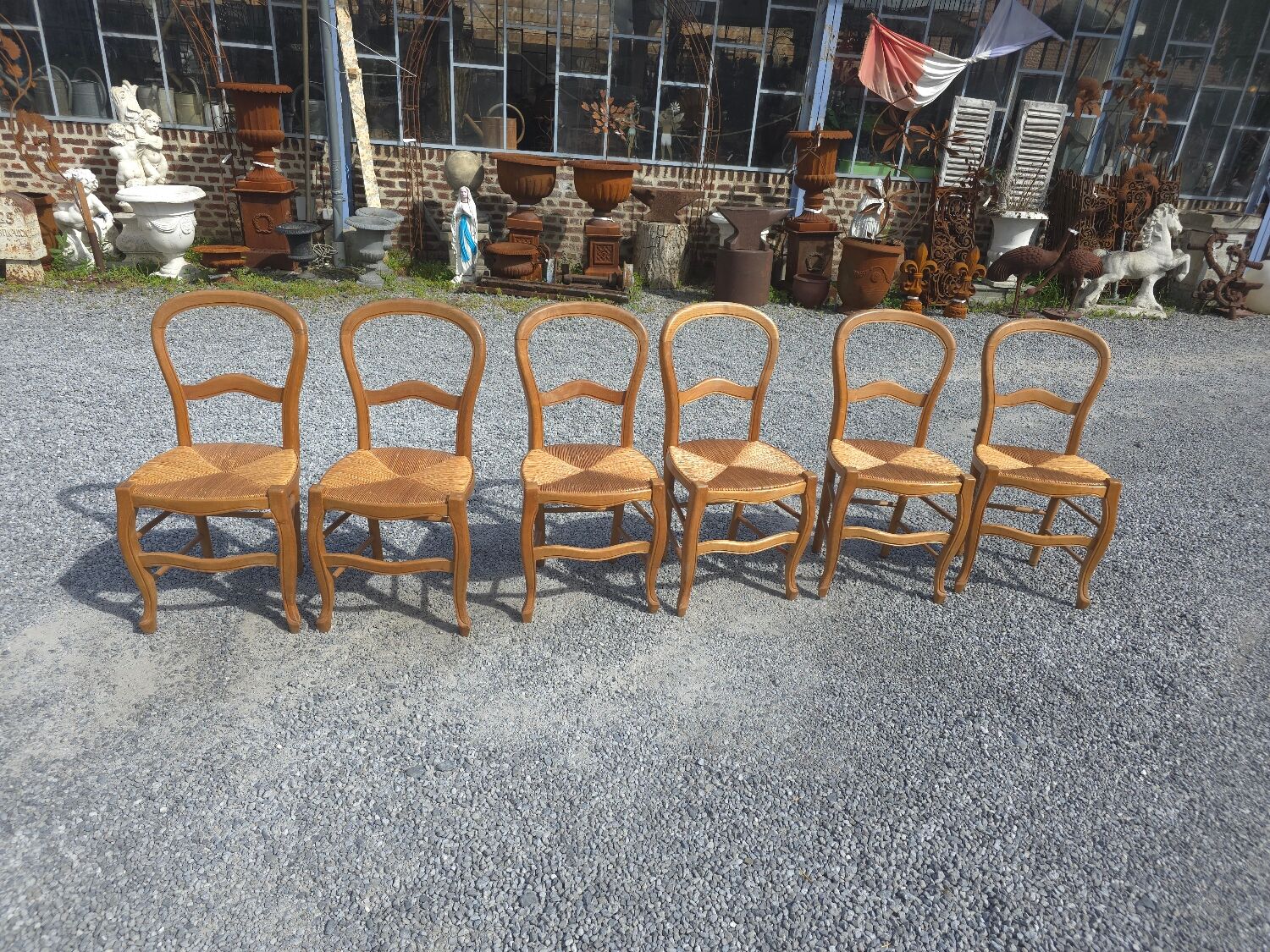 6 cherry wood chairs