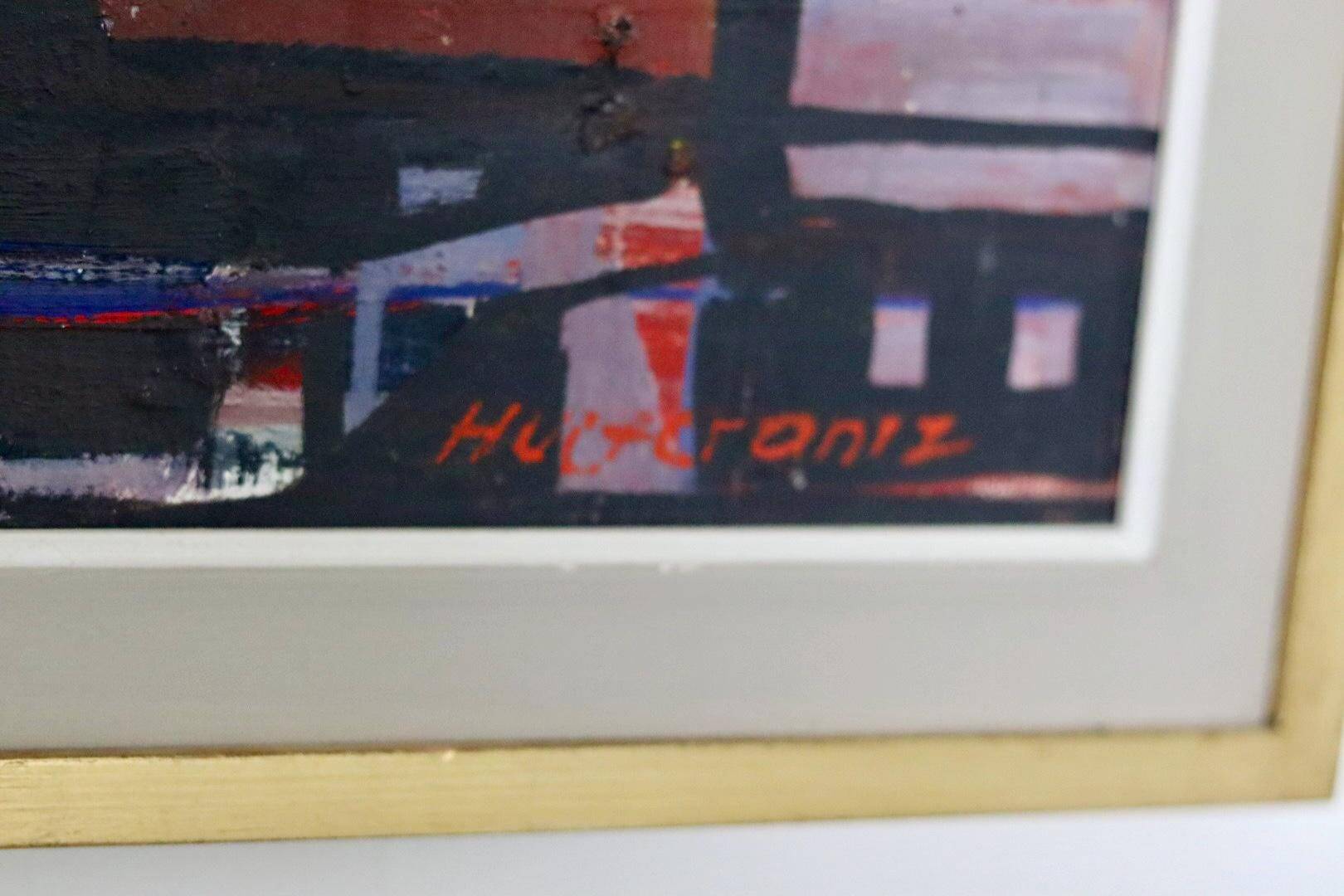 Mid-Century Original Swedish Oil on Panel "Abstract" – Hultkrantz