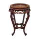 Old wooden and marble side table