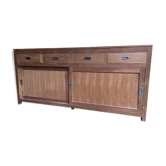 Solid teak row