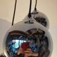 3 chrome balls pendant lamp 80s