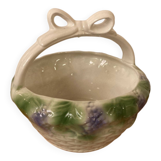 Antique ceramic fruit basket