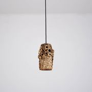 Sculptural ceramic pendant lamps by Bodil Marie Nielsen