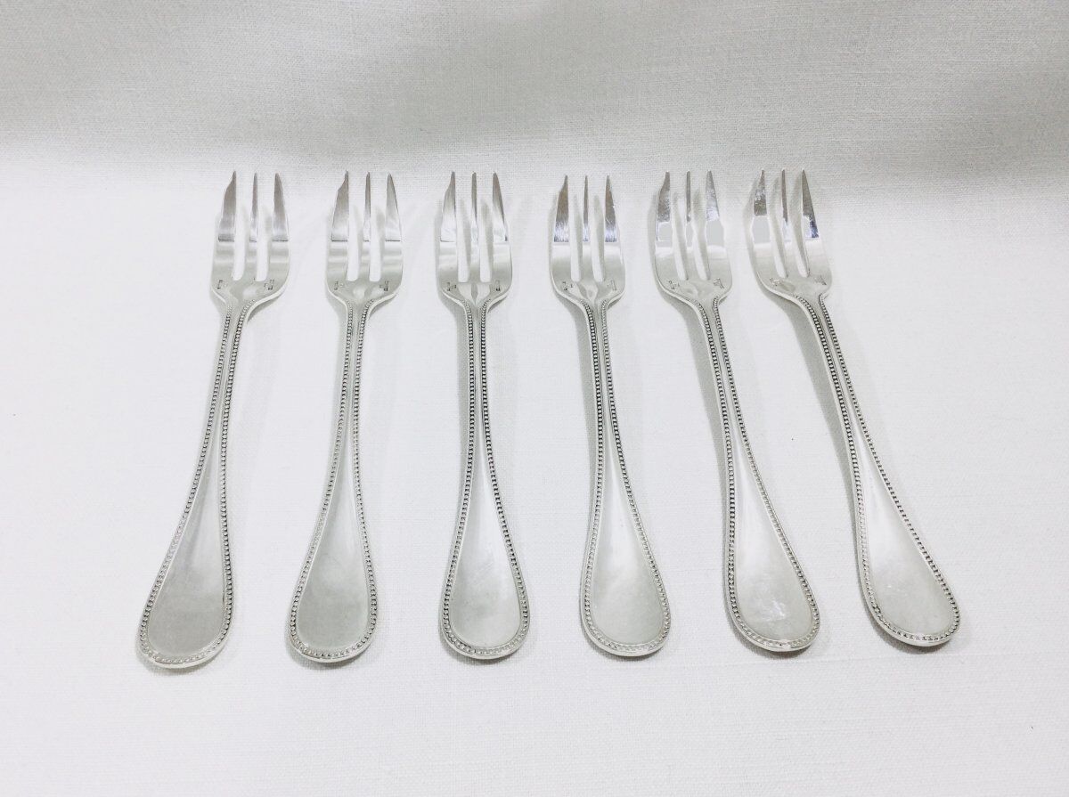 Christofle pearl cake forks