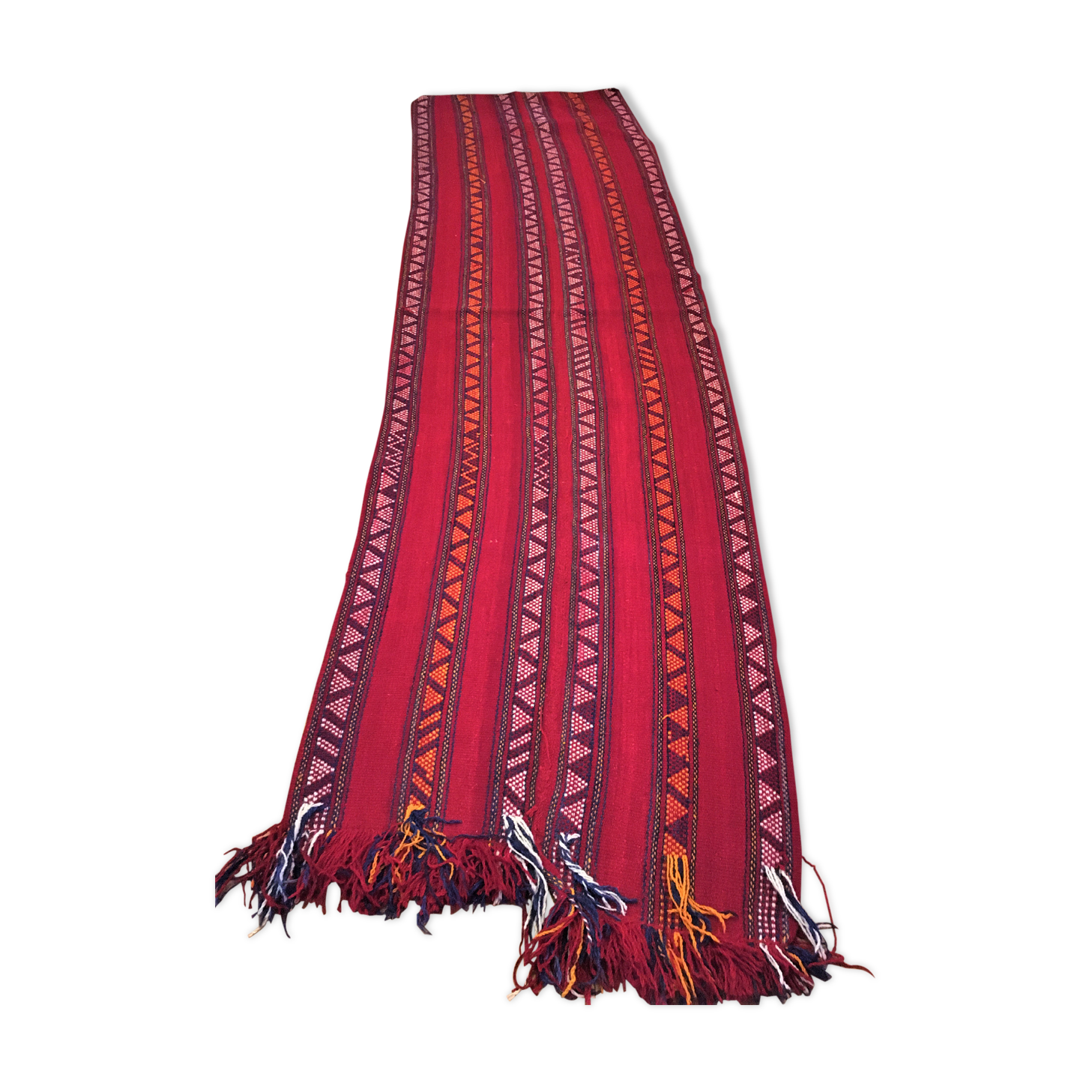 Hand-woven camel wool hallway rug 90x330cm