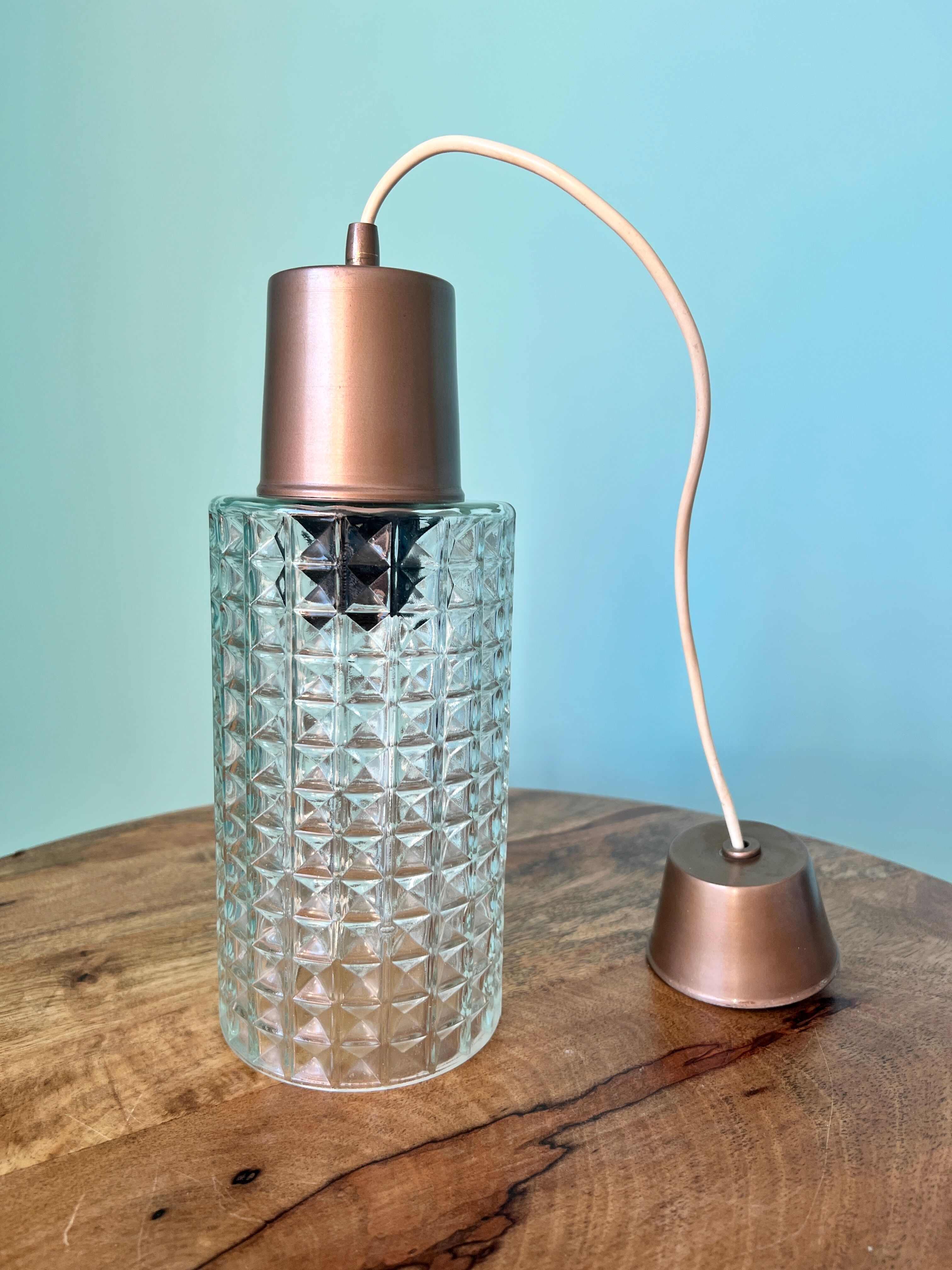 Vintage ceiling lamp / Mid century lamp from 1960s / ceiling pendant shade lamp