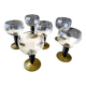 6 white wine glasses from Alsace with an engraved decoration of grape clusters.