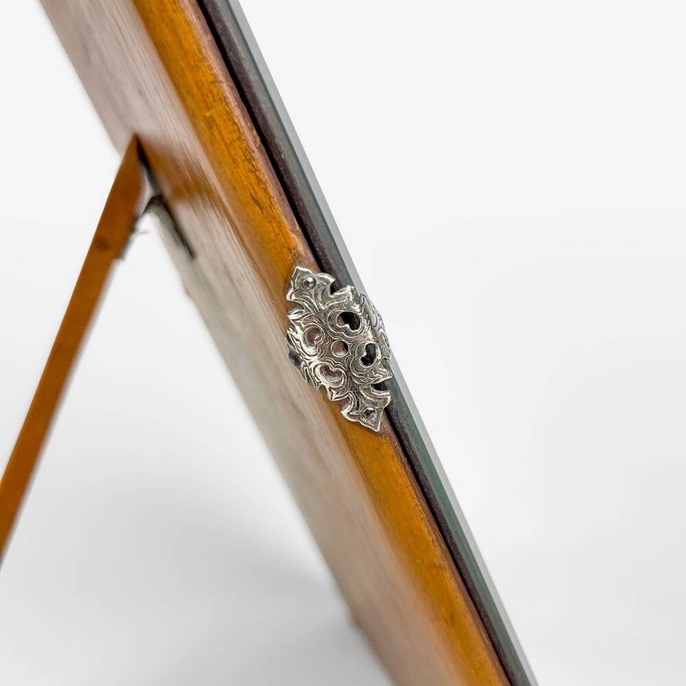 Miroir de table biseauté sur pied Art Nouveau