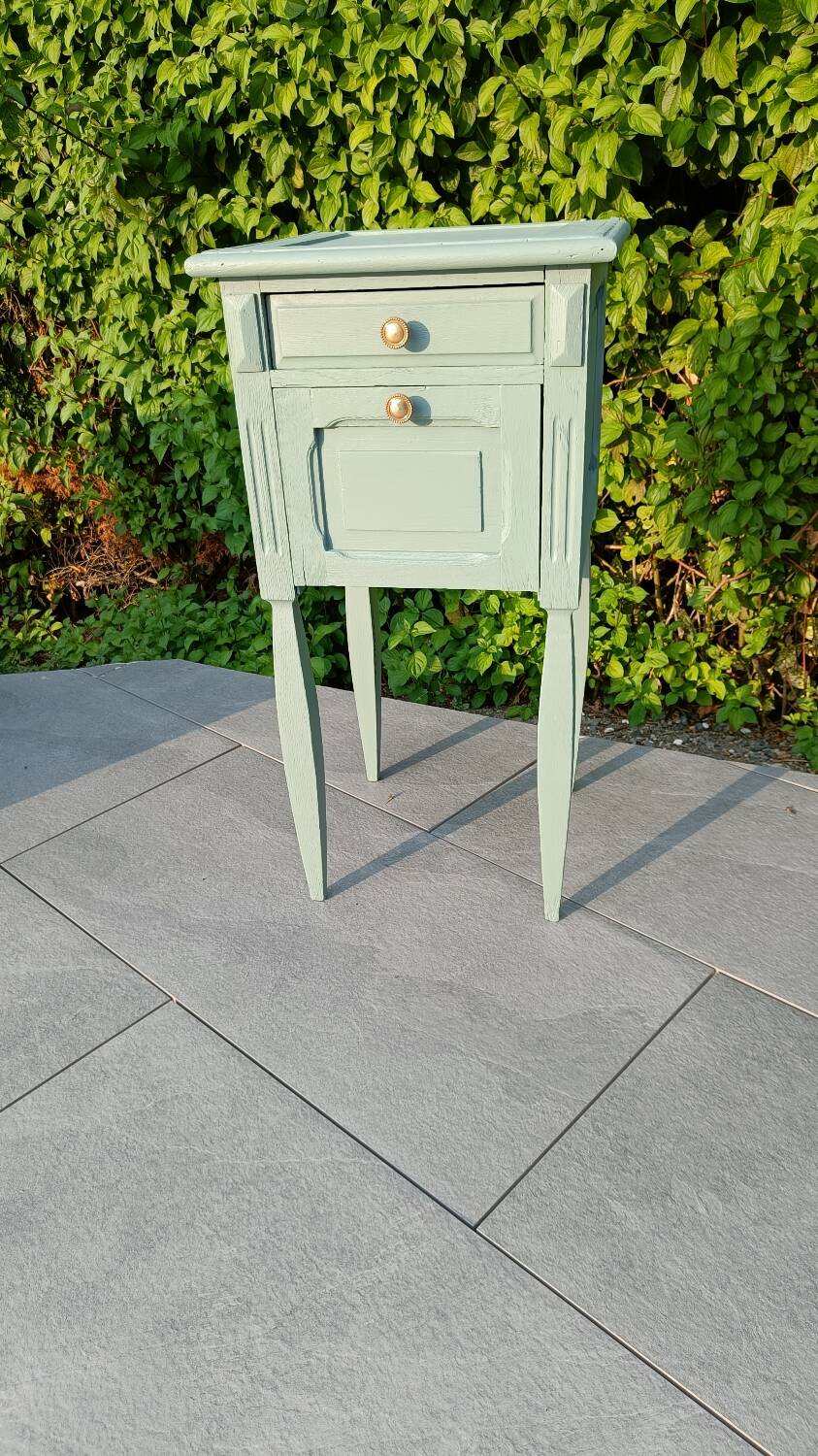 Repurposed bedside table