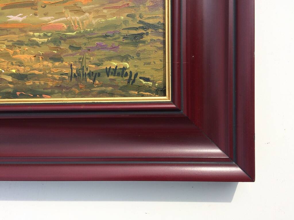 S. Vilata: Oil "Autumn Landscape". Vintage 70