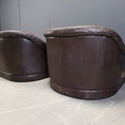 Canapés en cuir vintage, années 1970