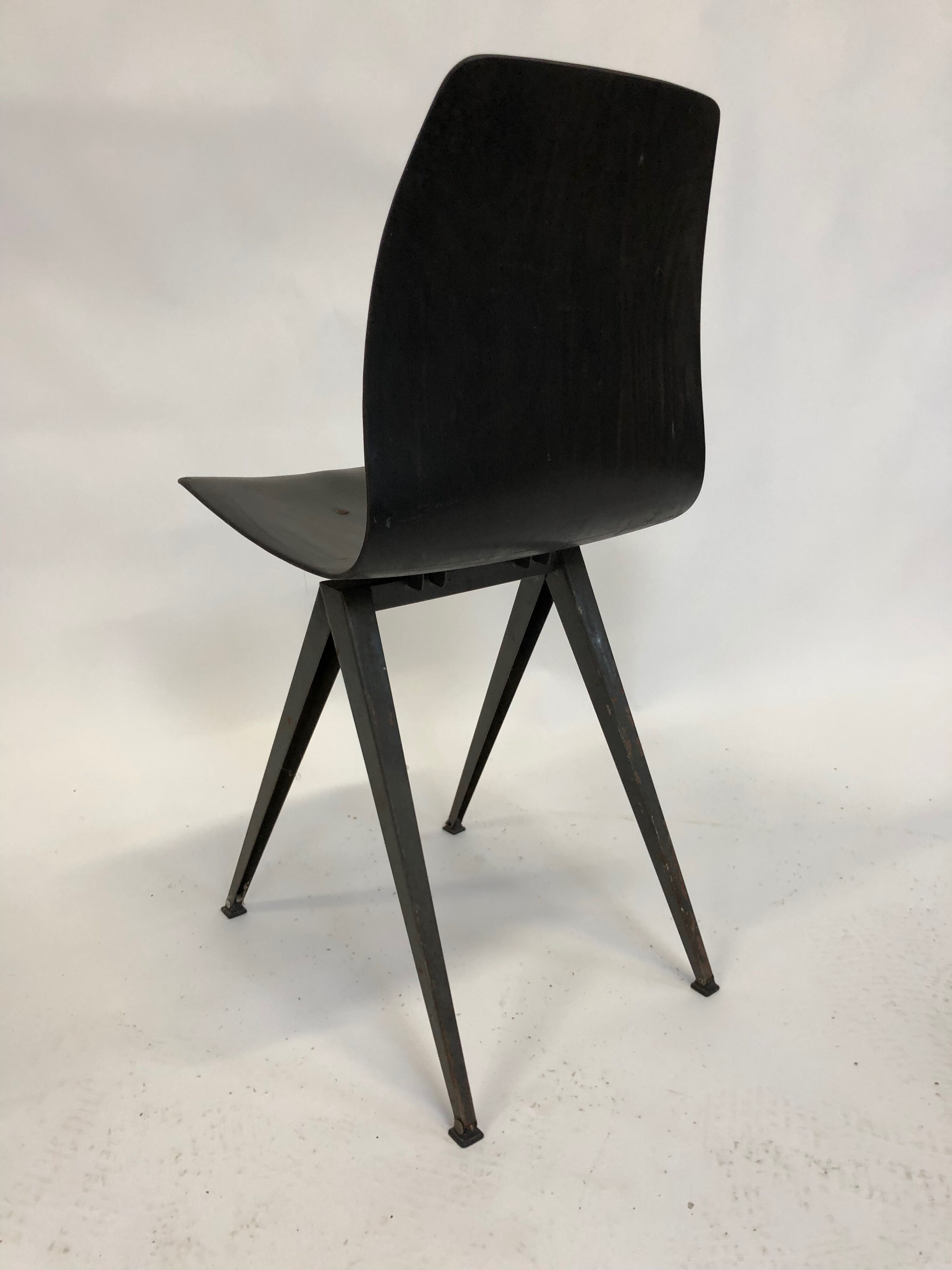 Vintage school Friso Kramer with Chair flesh compass work table