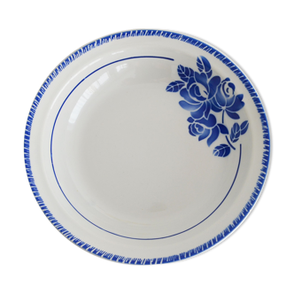 Plat creux Badonviller fleurs bleues