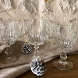 Antique stemmed crystal glasses