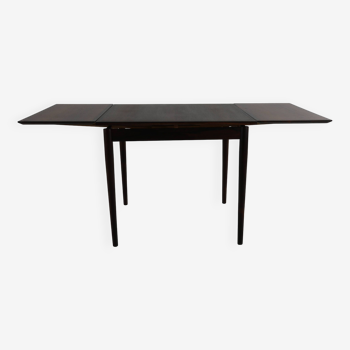Nicely grained rosewood square small dining table with two extensions
