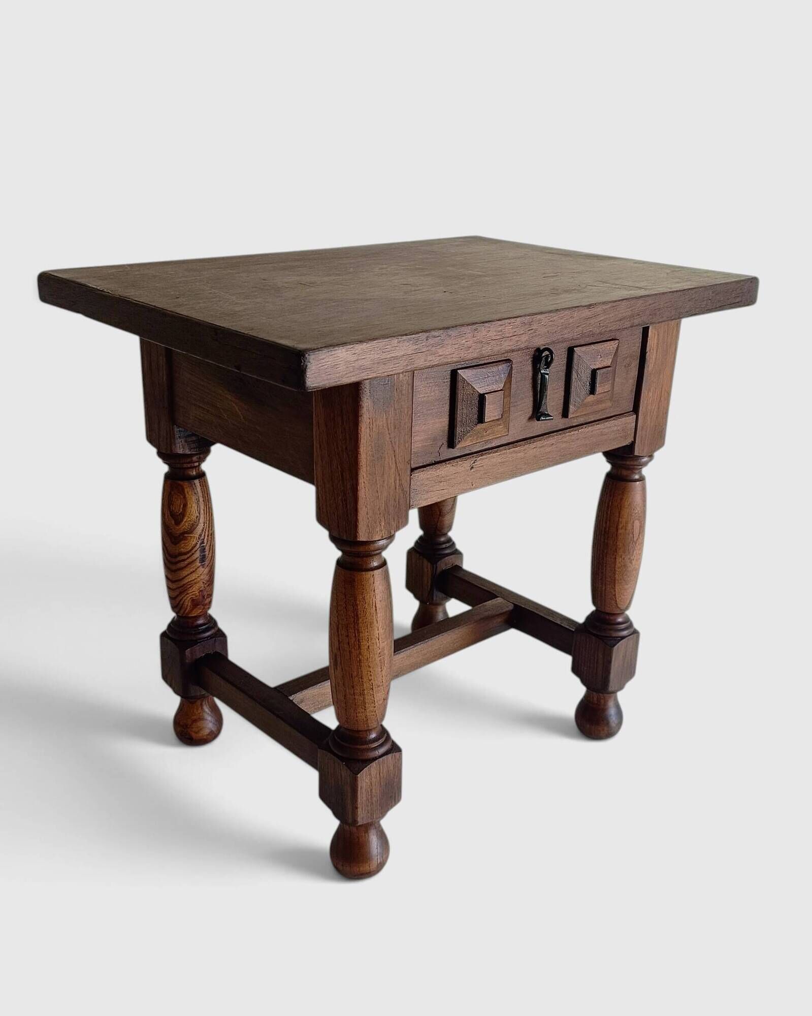 Spanish Castilian Baroque Revival Side Table, Mid-20th Century