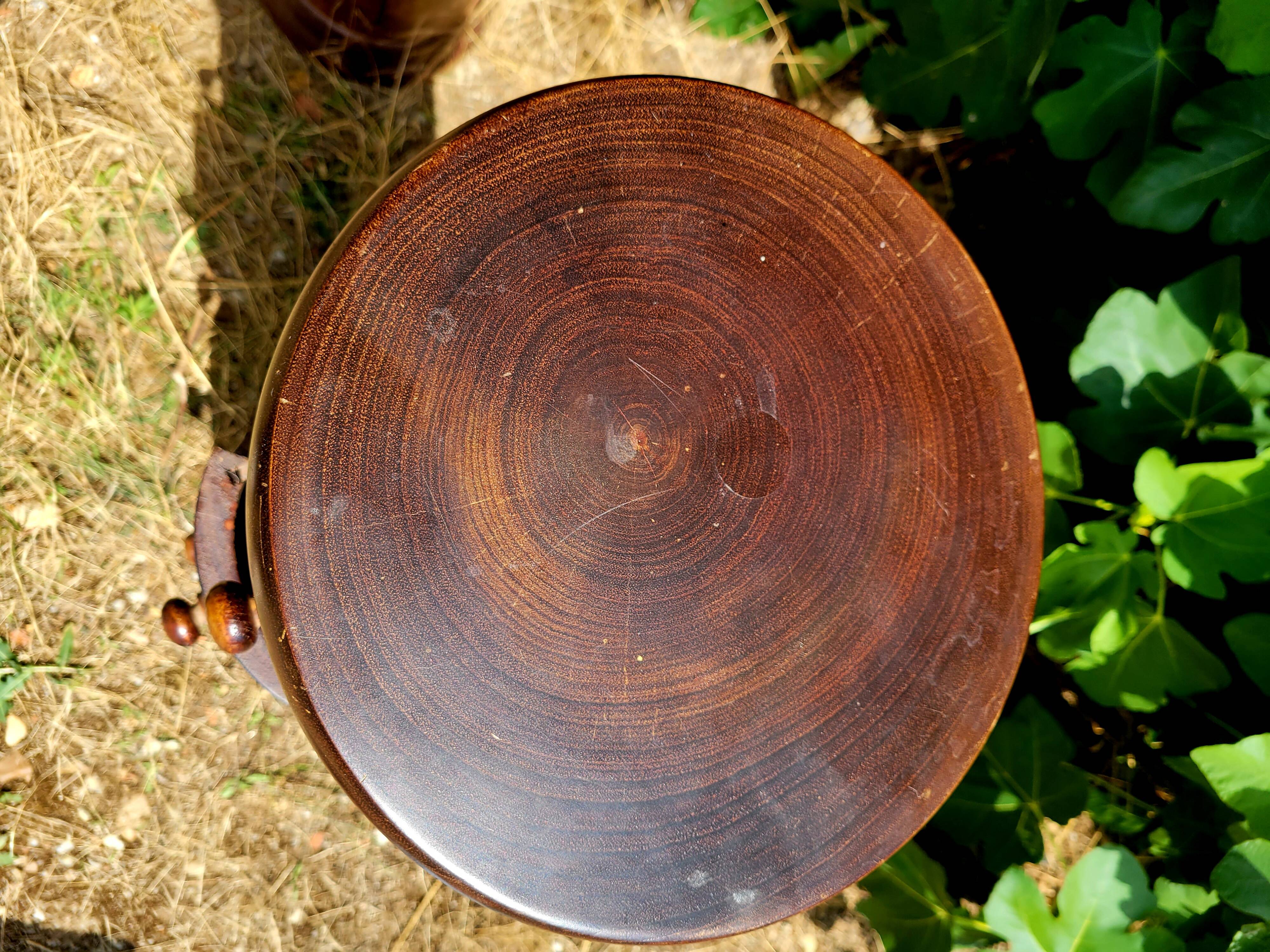 Pair of cylindrical furniture with drawers