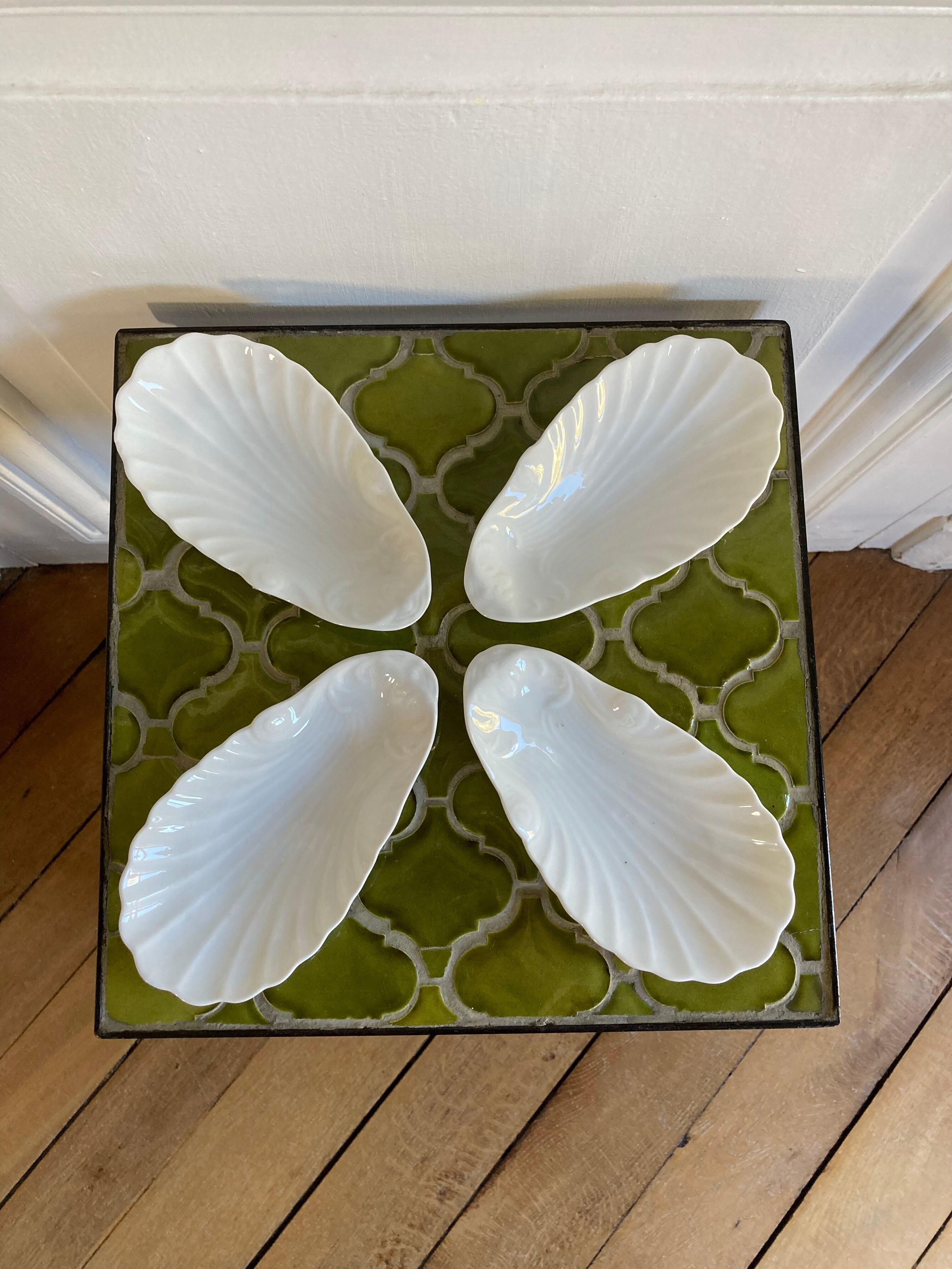 Antique porcelain cups scallops