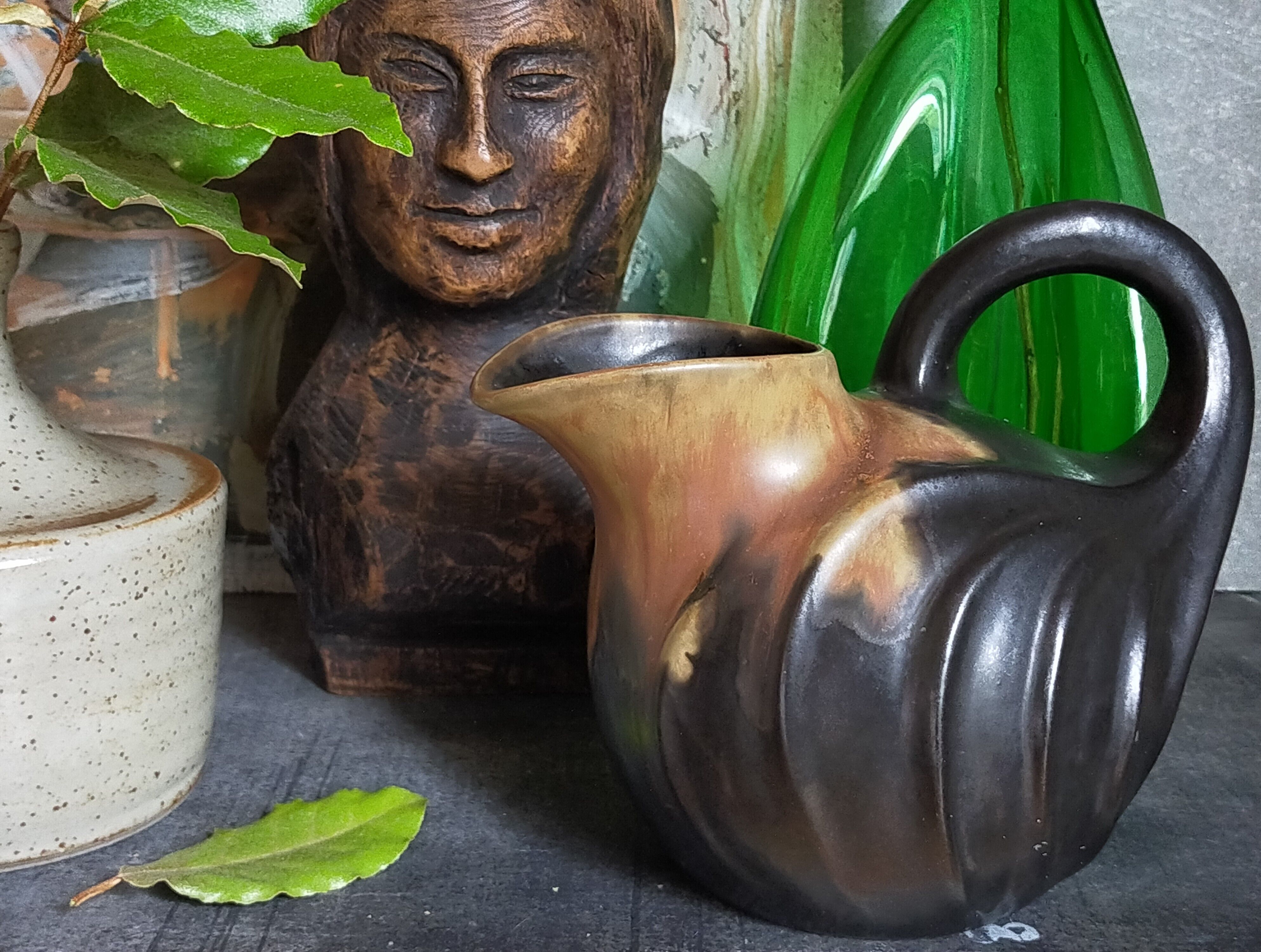 French Ceramic pitcher Art-Nouveau early twentieth