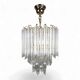 Brass and Murano chandelier by Venini by Novaresi