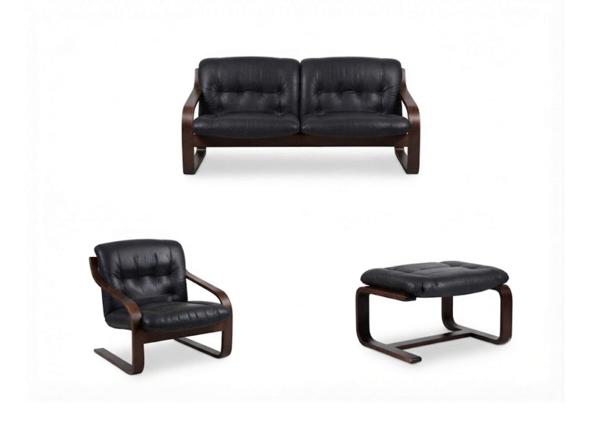 Vintage Scandinavian salon "La Boutique Danoise": Sofa, Armchair and