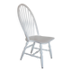 1 of 6 Vintage Wooden Dining Chair Restored Accent White Windsor Chairs