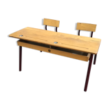 School desk school desk vintage bench