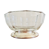 Italian salad bowl crystal silver 1970