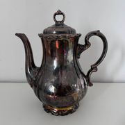 Cafetière en porcelaine métallisée 