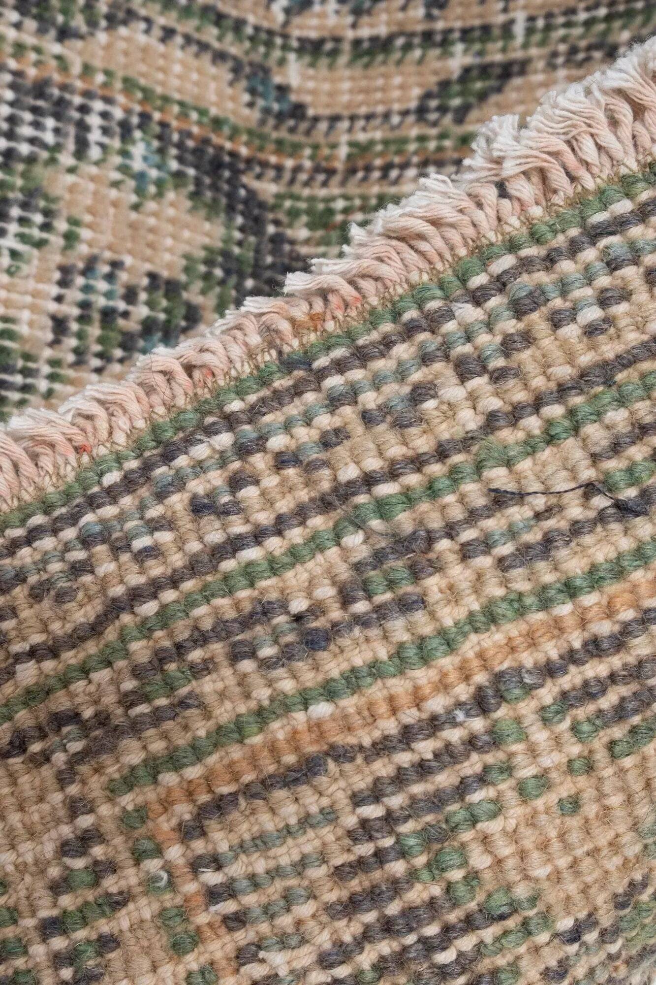Vintage Turkish hallway rug 45x351 cm